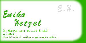 eniko wetzel business card