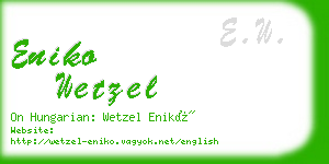 eniko wetzel business card